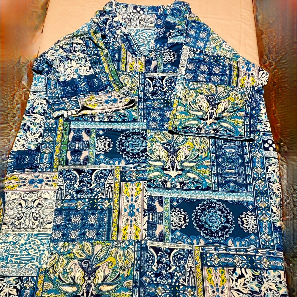 Women's Colorful Print Plus Size House Dress